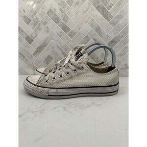 Converse Chuck‎ Taylor All Star Low Top Textured Patterned Off White Womens 7